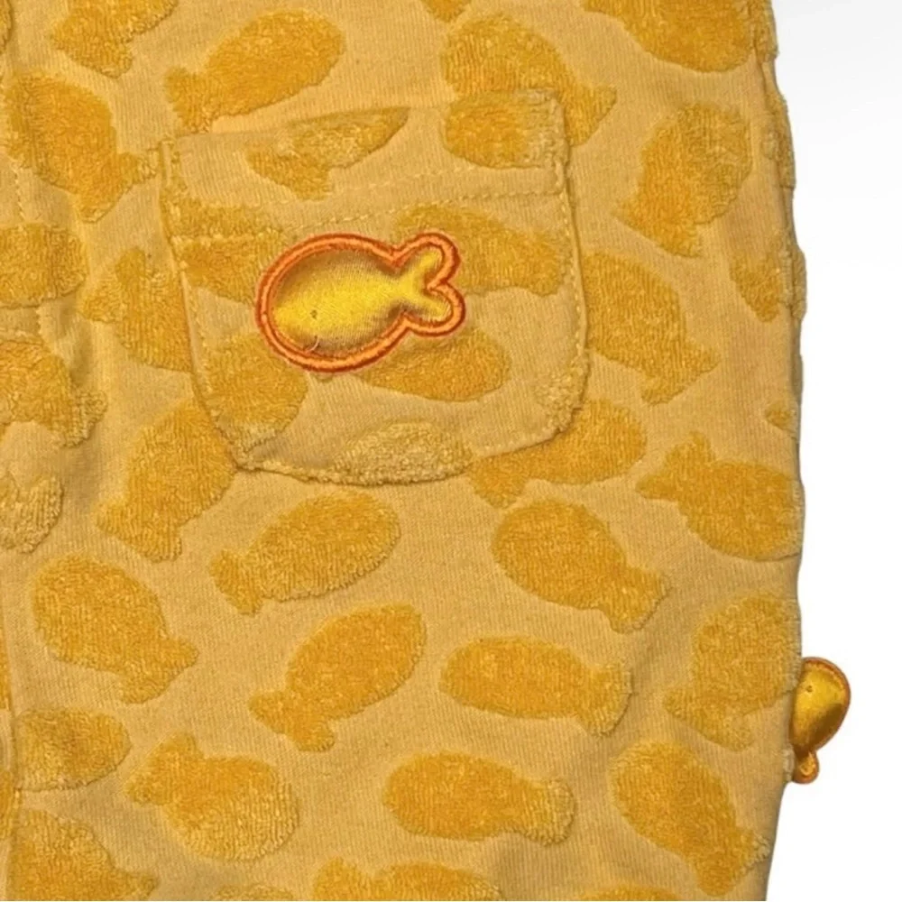 Vintage Carter's 90s Goldfish Terry Textured Hooded‎ Romper